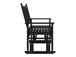 Banco columpio negro 118x70x104,5 cm madera maciza de álamo
