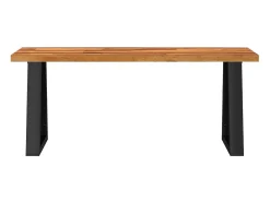 Banco con borde vivo 110 cm madera maciza de acacia