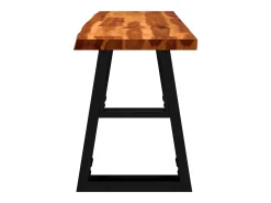 Banco con borde vivo 110 cm madera maciza de acacia