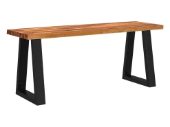 Banco con borde vivo 110 cm madera maciza de acacia
