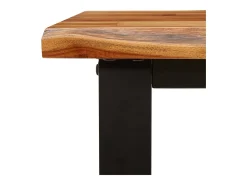 Banco con borde vivo 140 cm madera maciza de acacia