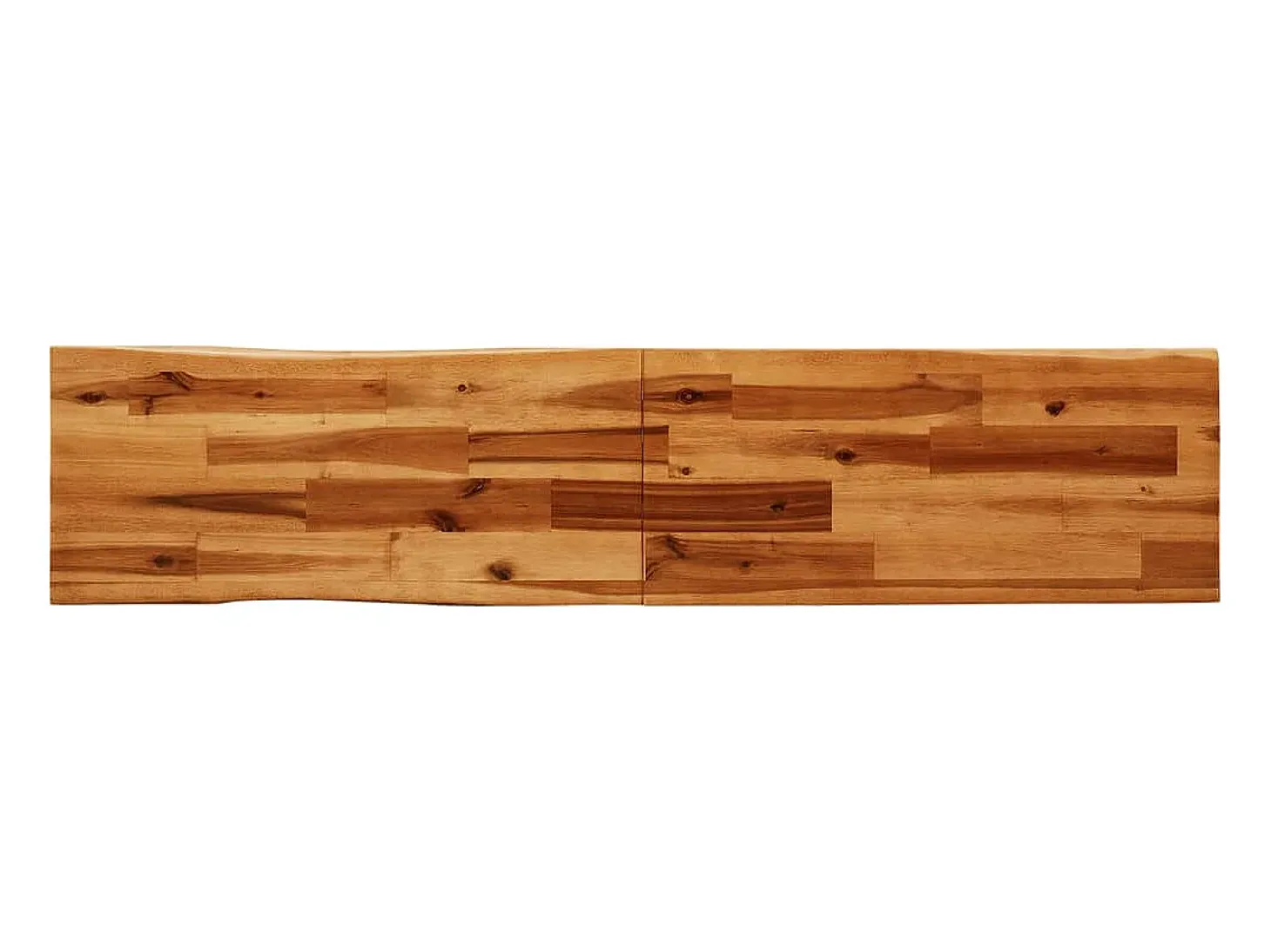 Banco con borde vivo 160 cm madera maciza de acacia