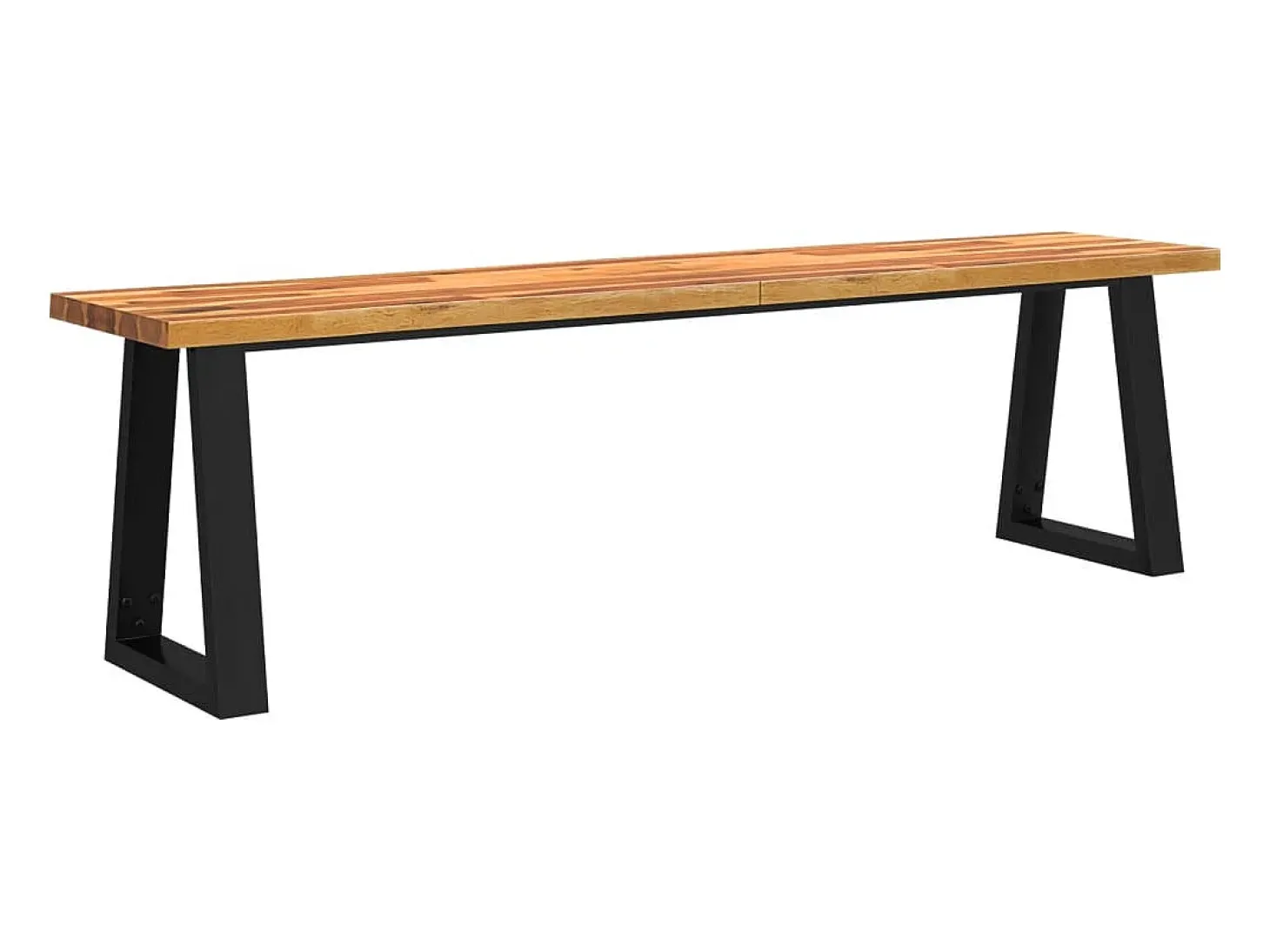Banco con borde vivo 160 cm madera maciza de acacia