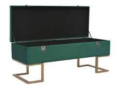 Banco con compartimento de almacenaje 105 cm Terciopelo Verde