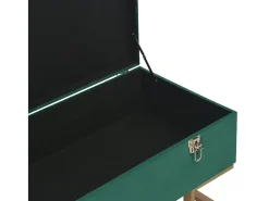 Banco con compartimento de almacenaje 105 cm Terciopelo Verde