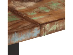 Banco de 160 cm fabricado en madera maciza recuperada y acero.