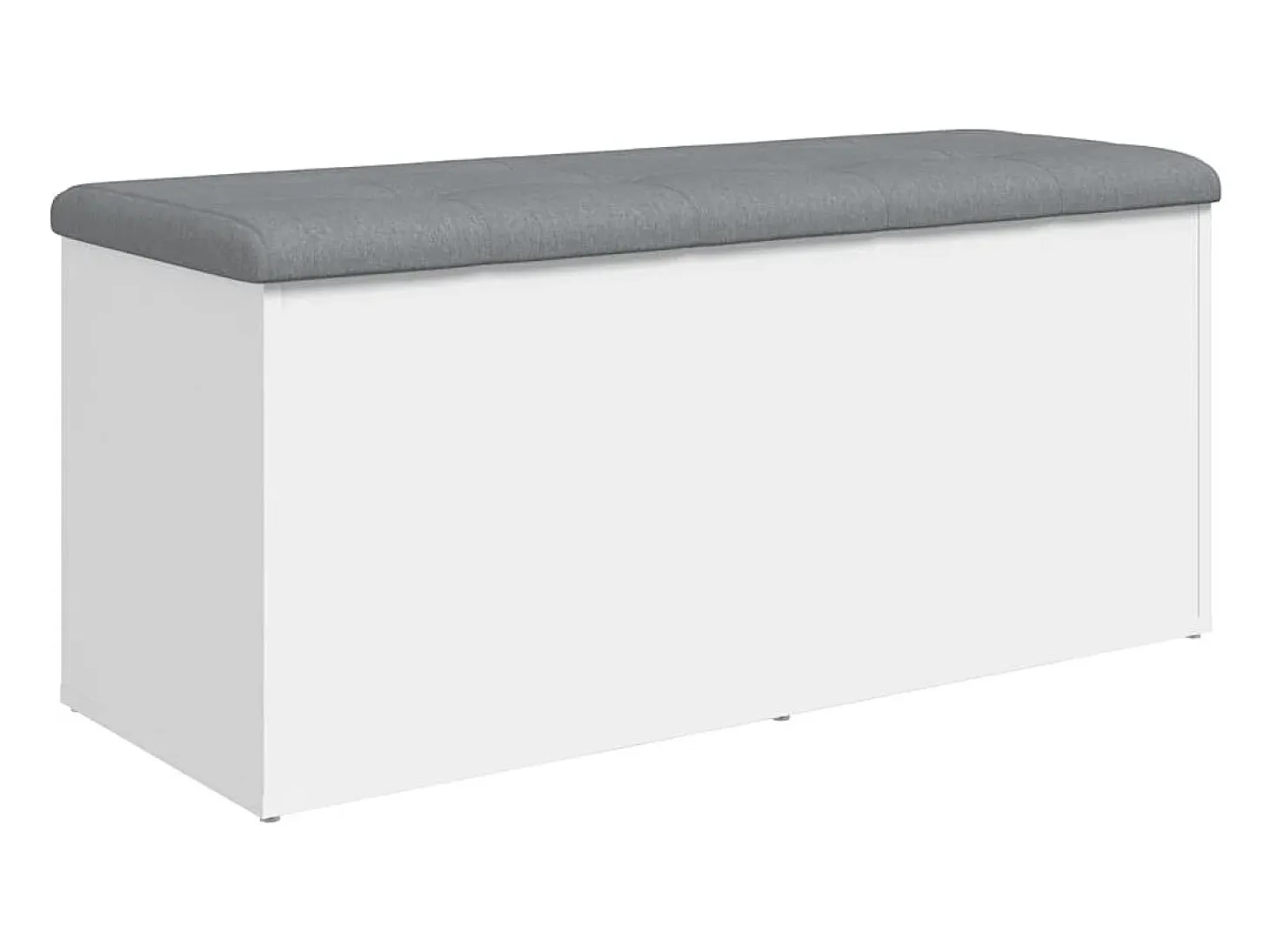 Banco de almacenaje blanco 102x42x45 cm madera de ingeniería