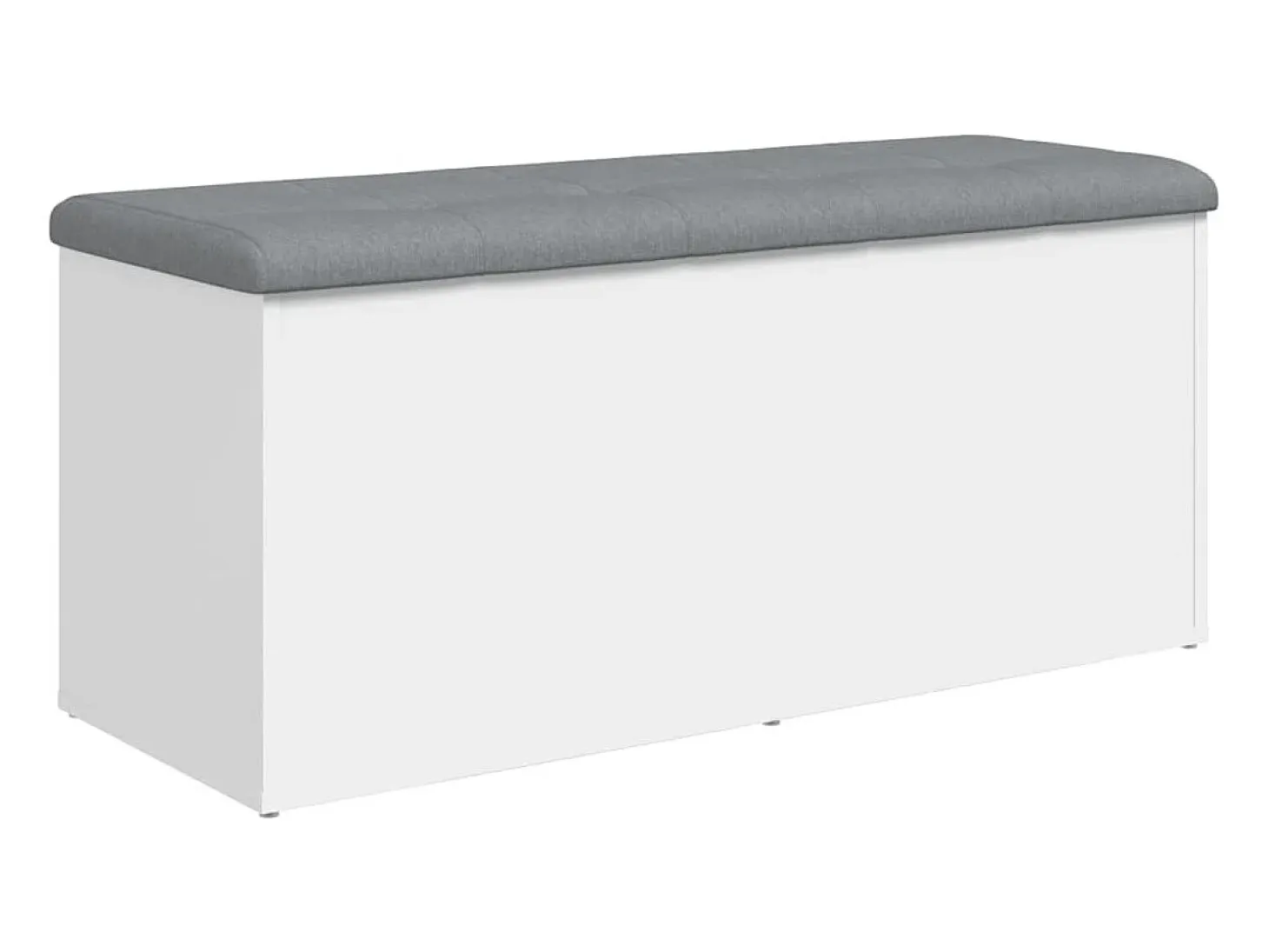 Banco de almacenaje blanco 102x42x45 cm madera de ingeniería