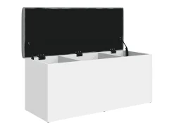 Banco de almacenaje blanco 102x42x45 cm madera de ingeniería