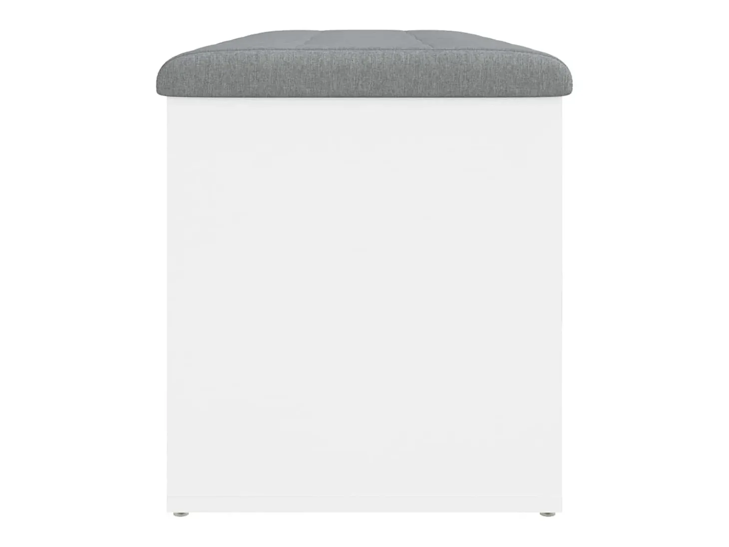 Banco de almacenaje blanco 102x42x45 cm madera de ingeniería