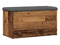Banco de almacenaje de madera antigua 82x42x45 cm madera de ingeniería