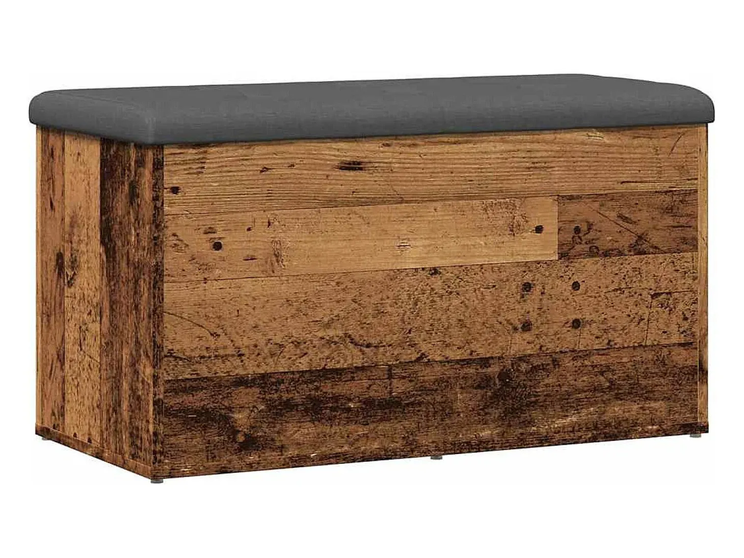Banco de almacenaje de madera antigua 82x42x45 cm madera de ingeniería