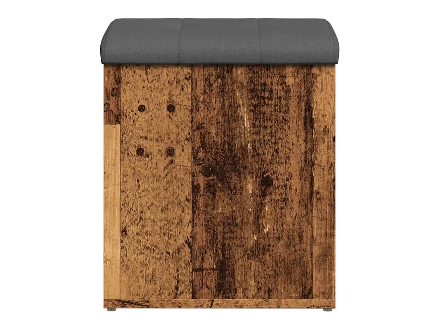 Banco de almacenaje de madera antigua 42x42x45 cm madera de ingeniería