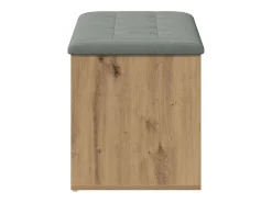 Banco de almacenaje de roble hecho a mano 102x42x45cm madera de ingeniería