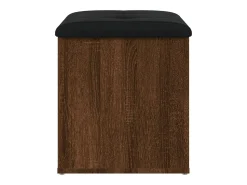 Banco de almacenaje de roble marrón 42x42x45 cm madera de ingeniería