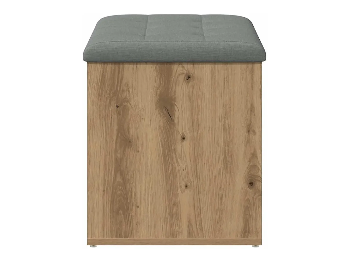 Banco de almacenaje de roble artesanal 82x42x45 cm madera de ingeniería
