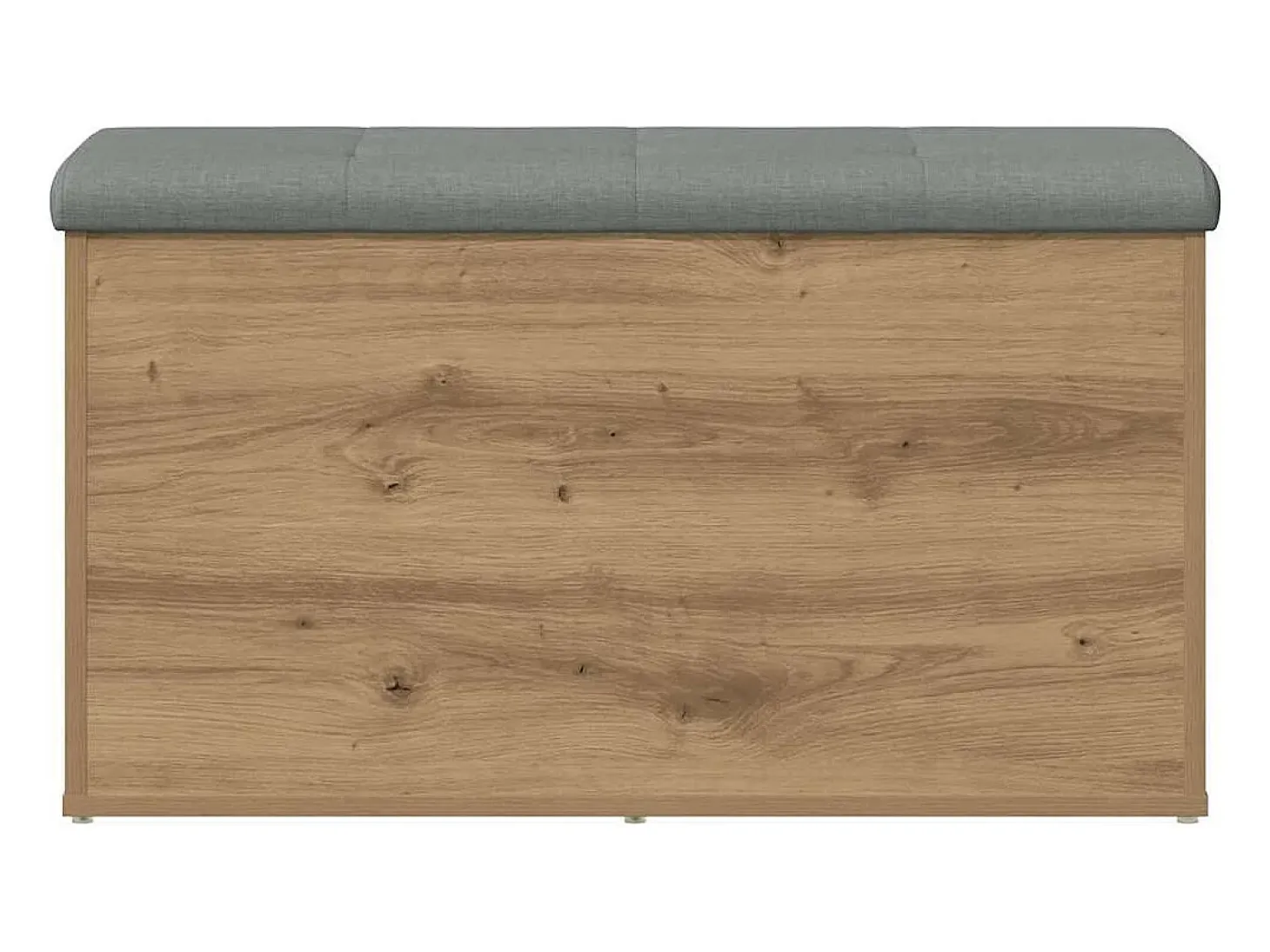 Banco de almacenaje de roble artesanal 82x42x45 cm madera de ingeniería