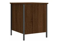 Banco de almacenaje de roble marrón 40x42,5x50 cm madera de ingeniería
