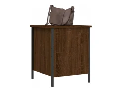 Banco de almacenaje de roble marrón 40x42,5x50 cm madera de ingeniería