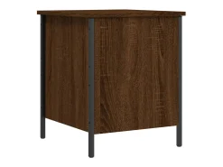 Banco de almacenaje de roble marrón 40x42,5x50 cm madera de ingeniería