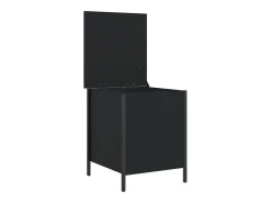 Banco de almacenaje negro 40x42,5x50 cm madera de ingeniería