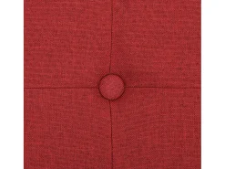 Banco de almacenaje plegable de lino sintético rojo burdeos