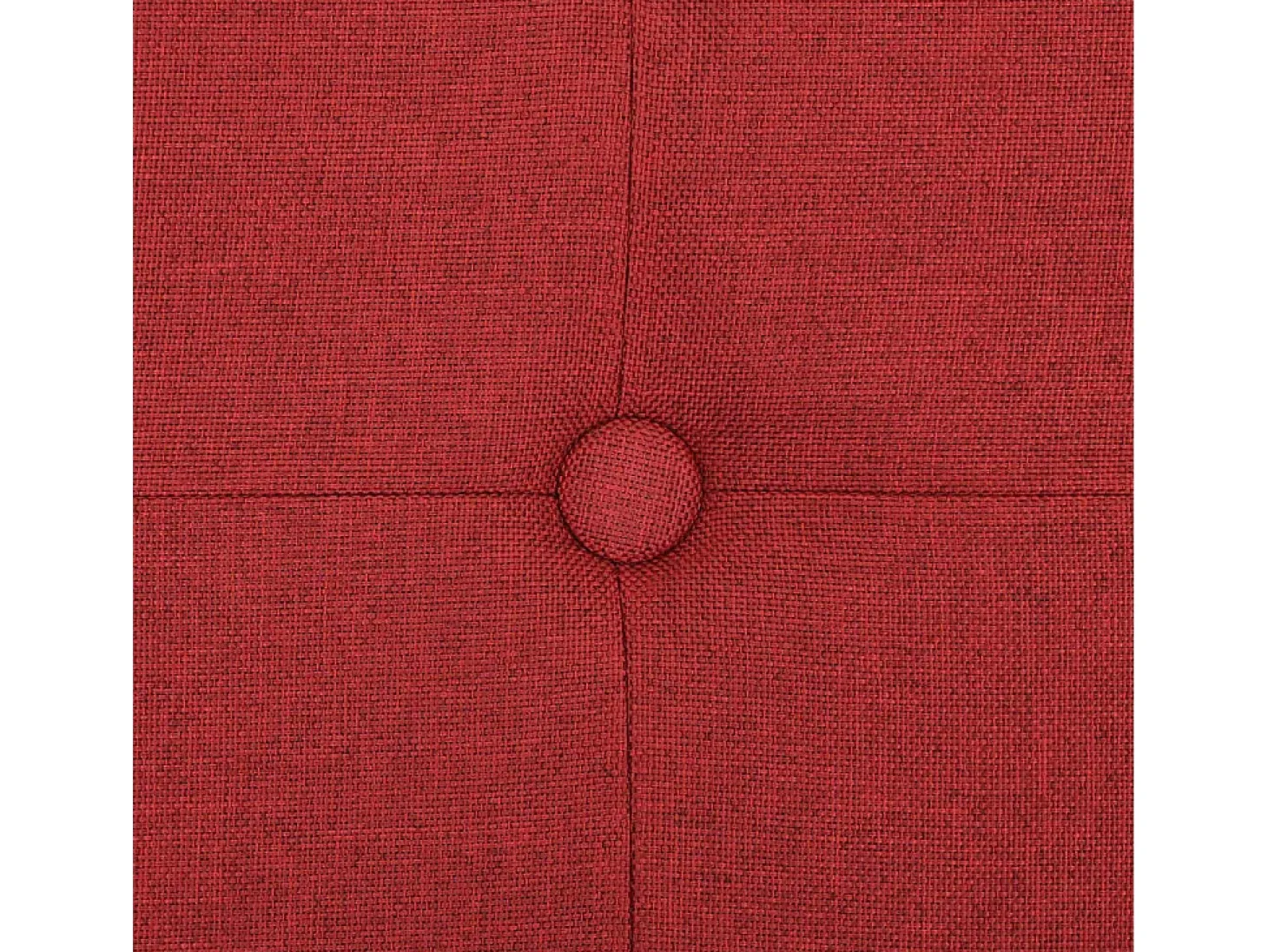 Banco de almacenaje plegable de lino sintético rojo burdeos