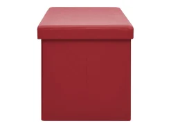 Banco de almacenaje plegable PVC rojo burdeos