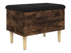 Banco de almacenaje roble ahumado 62x42x46 cm madera de ingeniería