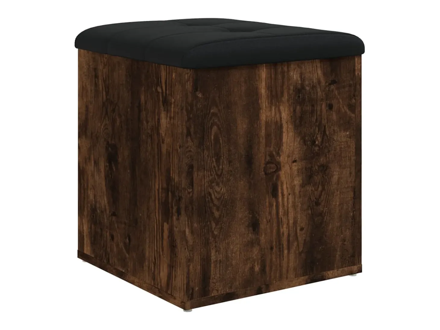 Banco de almacenaje roble ahumado 42x42x45 cm madera de ingeniería