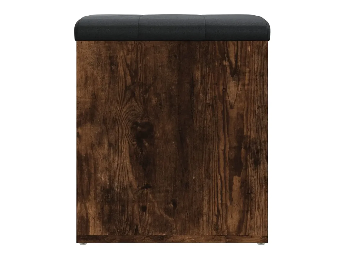 Banco de almacenaje roble ahumado 42x42x45 cm madera de ingeniería