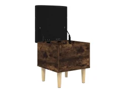 Banco de almacenaje roble ahumado 42x42x46 cm madera de ingeniería