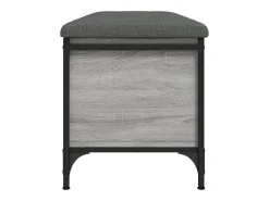 Banco de almacenaje Sonoma gris 102x42x45 cm madera de ingeniería