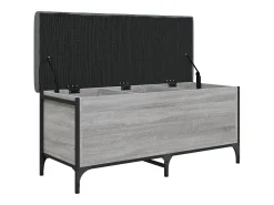 Banco de almacenaje Sonoma gris 102x42x45 cm madera de ingeniería