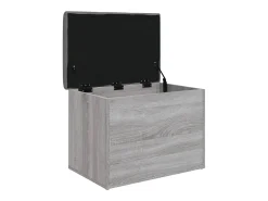 Banco de almacenaje Sonoma gris 62x42x45 cm madera de ingeniería