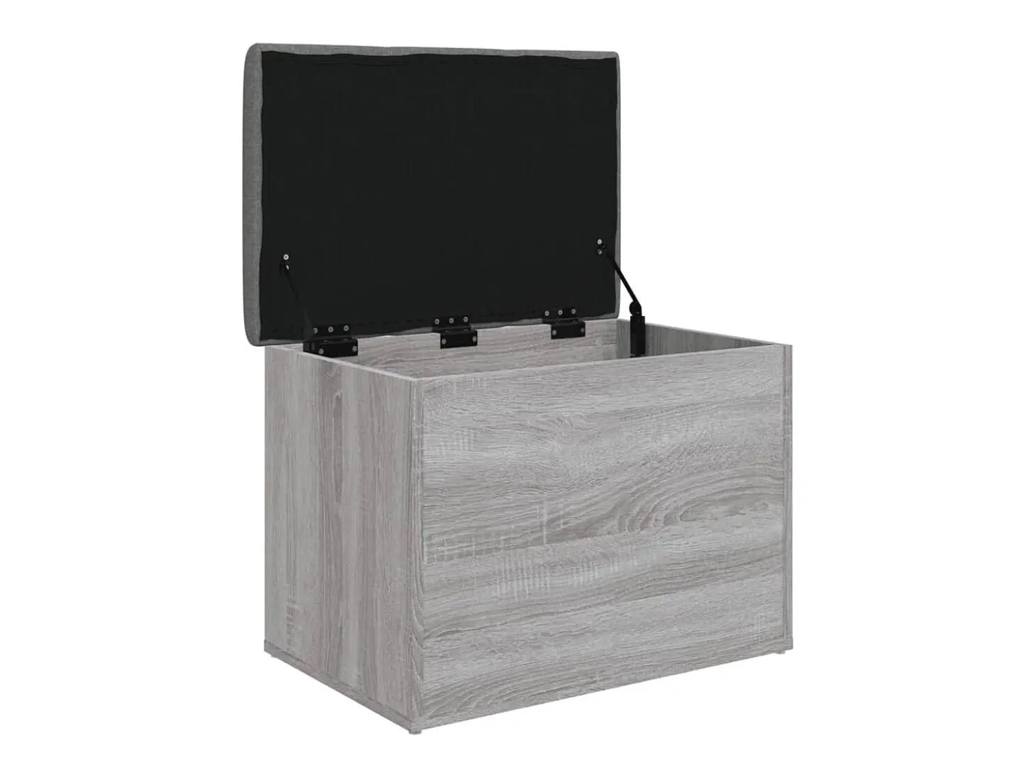 Banco de almacenaje Sonoma gris 62x42x45 cm madera de ingeniería