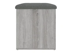 Banco de almacenaje Sonoma gris 62x42x45 cm madera de ingeniería