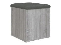 Banco de almacenaje Sonoma gris 42x42x45 cm madera de ingeniería