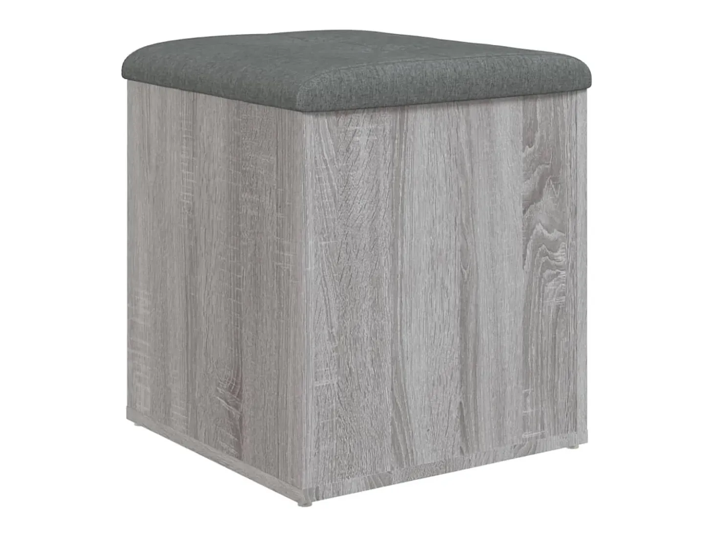 Banco de almacenaje Sonoma gris 42x42x45 cm madera de ingeniería