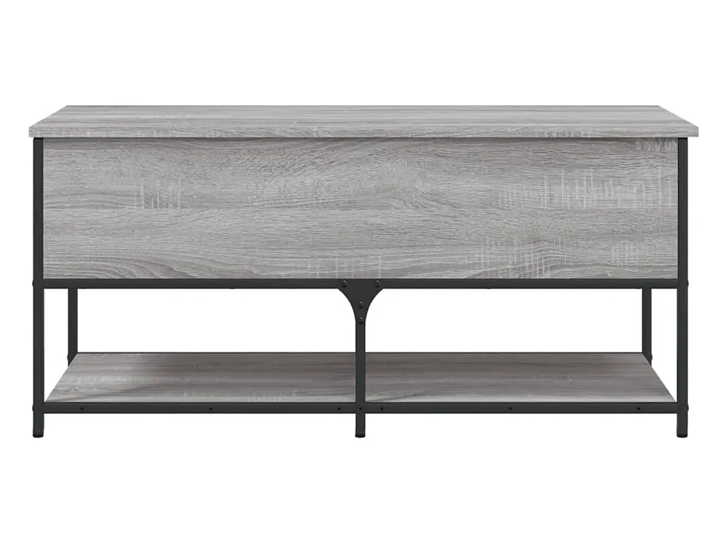Banco de almacenaje Sonoma gris 100x42,5x47 cm madera de ingeniería