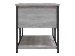 Banco de almacenaje Sonoma gris 100x42,5x47 cm madera de ingeniería