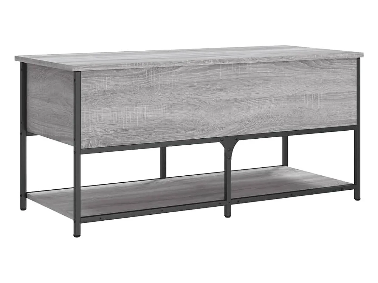 Banco de almacenaje Sonoma gris 100x42,5x47 cm madera de ingeniería
