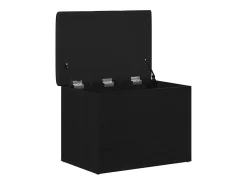 Banco de almacenamiento de roble negro 62 x 42 x 45 cm Madera de ingeniería