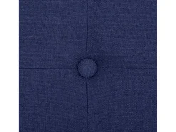 Banco de almacenamiento plegable de lino sintético azul