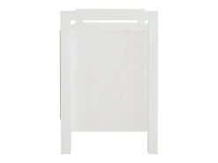 Banco de entrada blanco 80x40x60 cm Madera maciza de pino
