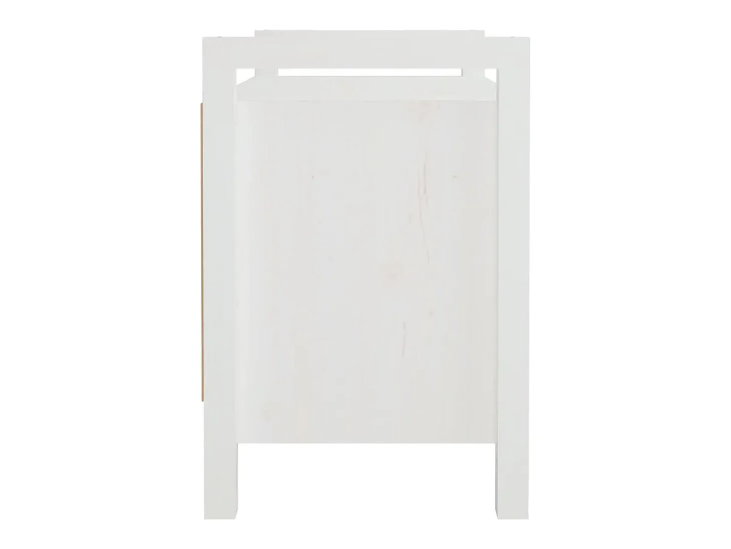Banco de entrada blanco 80x40x60 cm Madera maciza de pino