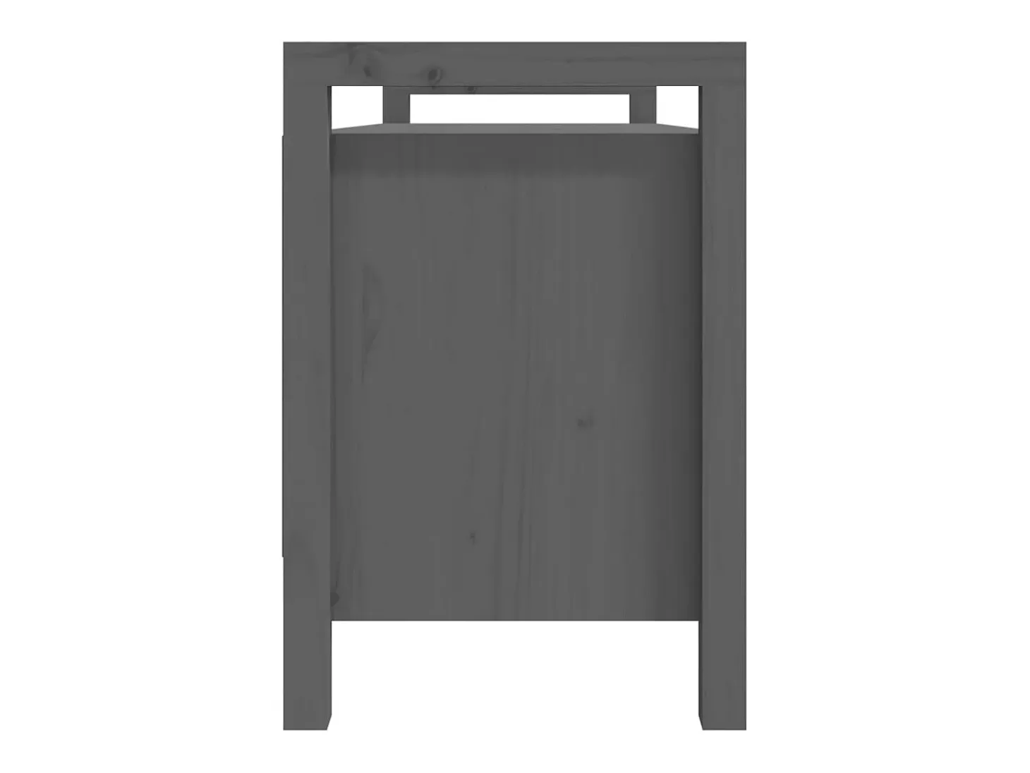 Banco de entrada Gris 110x40x60 cm Madera maciza de pino