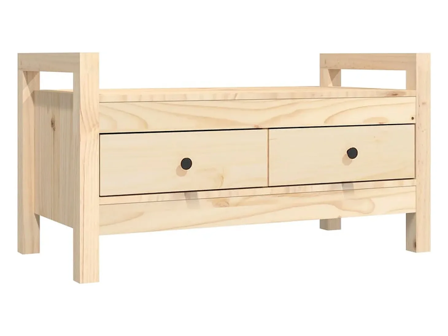 Banco de entrada 80x40x43 cm Madera maciza de pino