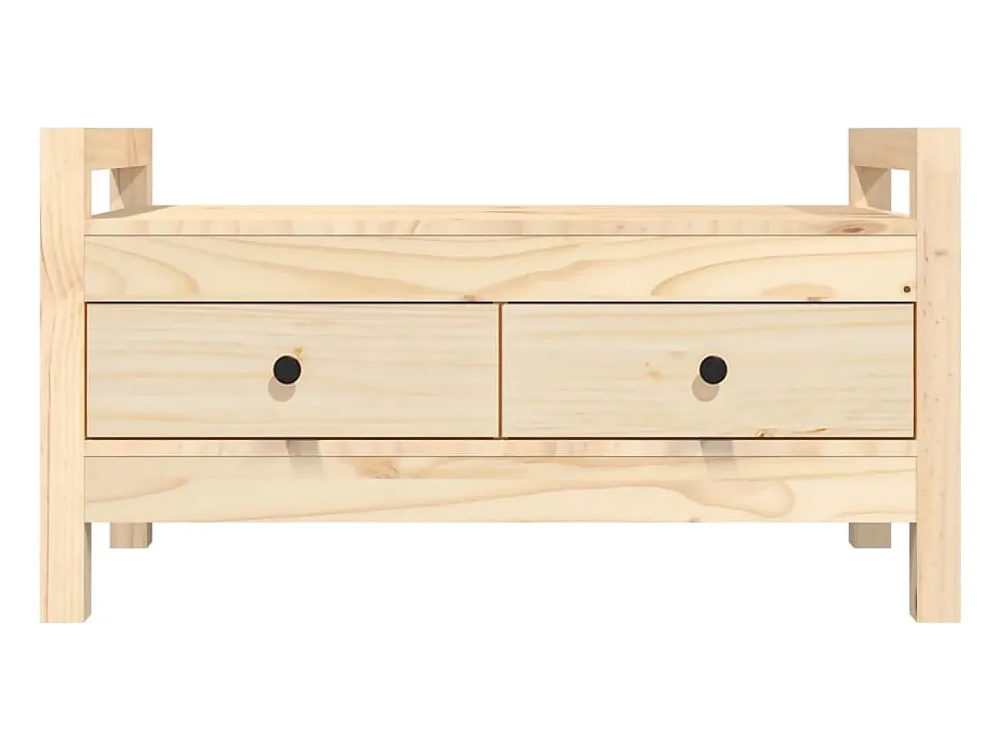 Banco de entrada 80x40x43 cm Madera maciza de pino