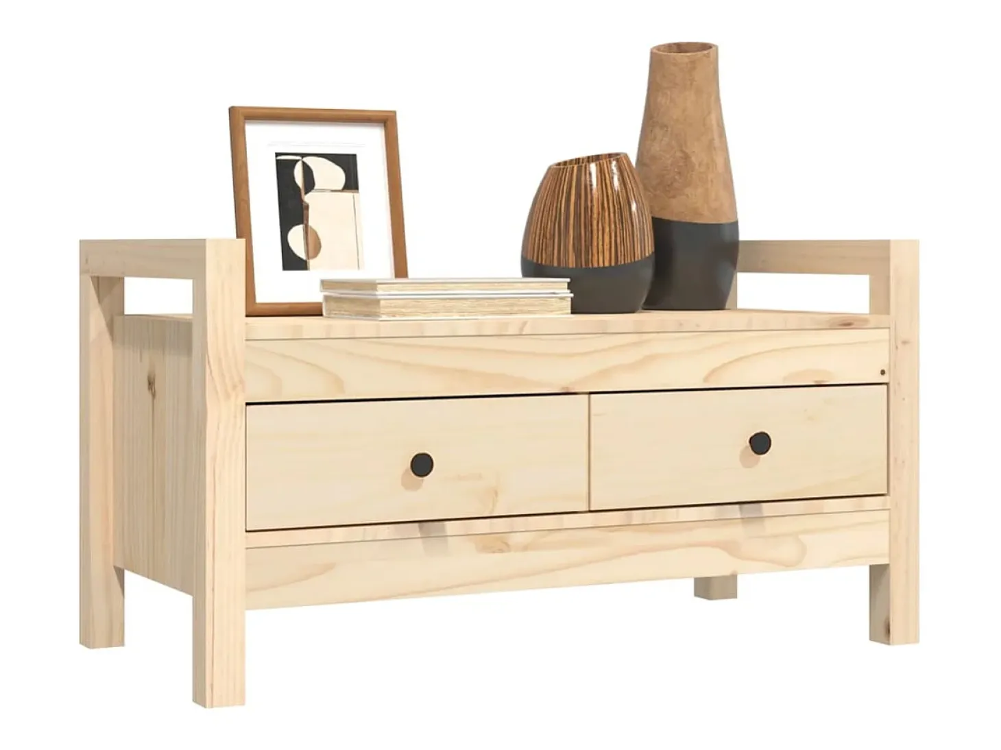 Banco de entrada 80x40x43 cm Madera maciza de pino